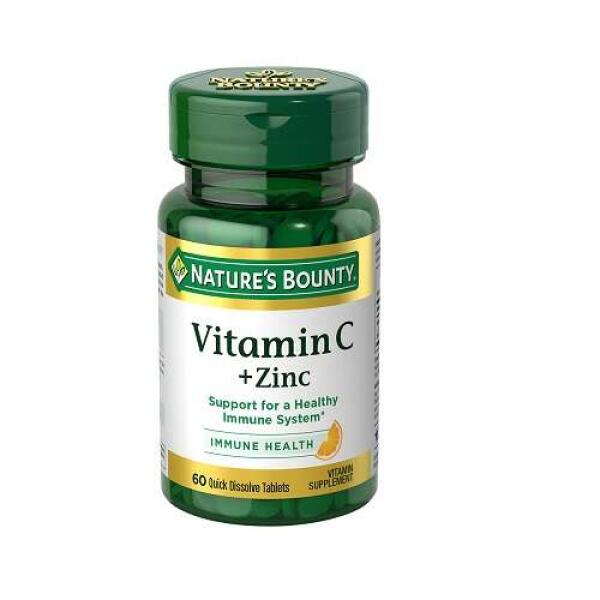 Nature'S Bounty Quick Dissolve Vitamin C with Zinc 60 Tablets