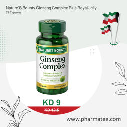 Nature'S Bounty Ginseng Complex Plus Royal Jelly - 75 Capsules
