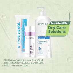 SkinClinic Antiaging Liposom Cream 50 ml + Bionnex Perfederm Body Moisturizer + D-Panthenol Cream Skin Calming and Repair Line – 100 ml