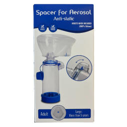 Spacer for Aerosol Anti-Static with soft 100% Silicon Mask for Adult +5 years