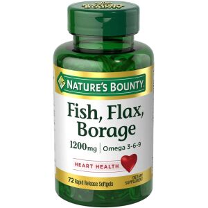 Nature'S Bounty Fish Flax Borage Omega 3-6-9, 72 Softgels