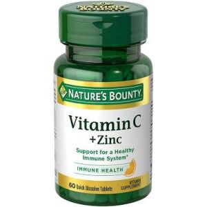 Nature'S Bounty Quick Dissolve Vitamin C with Zinc 60 Tablets