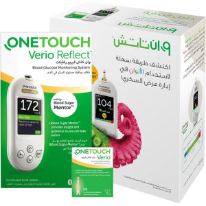 OneTouch Verio Reflect Meter Blood Sugar Mentor Machine + 50's Strips