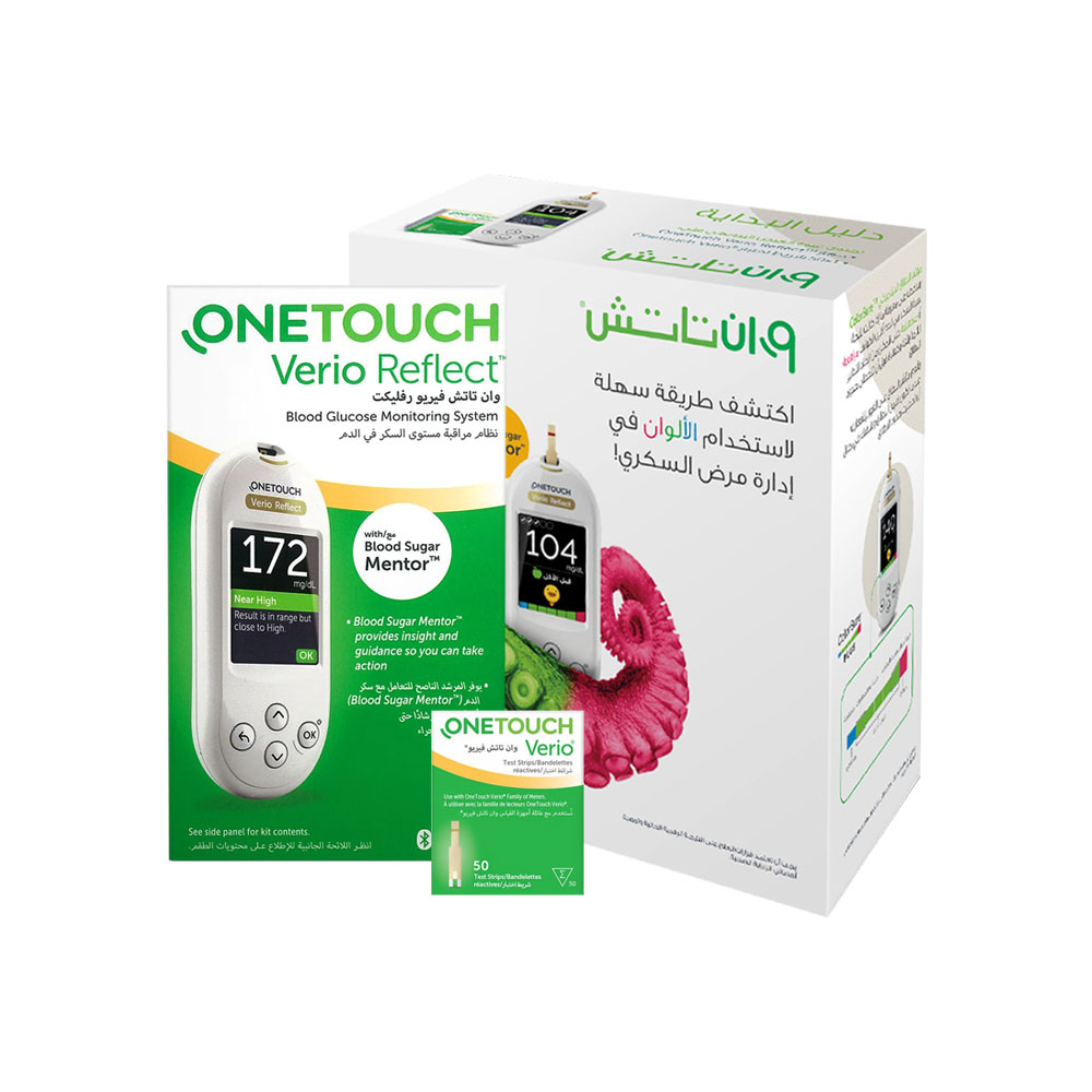 OneTouch-Verio-Reflect-Meter-Blood-Sugar-Mentor-Machine-50s-Strips.jpg OneTouch Verio Reflect Meter Blood Sugar Mentor Machine + 50's Strips