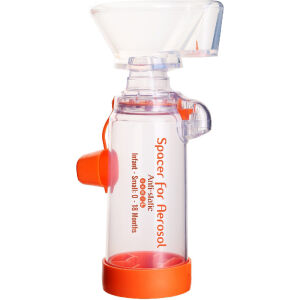 Spacer for Aerosol Anti-Static with soft 100% Silicon Mask for Infant (0-18 month)