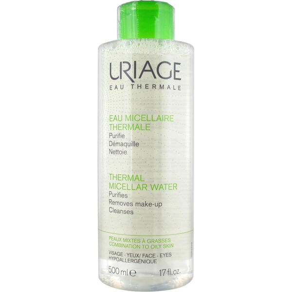 uriage-thermal-micellar-23813.jpg Uriage Eua Micellaire Thermale Green Oily Skin 500Ml - الصورة 1