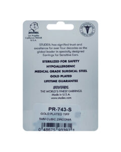 Studex Gold Plated Tiff Cubic Zirconia PR-743-S