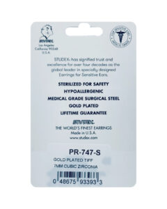 Studex Gold Plated Tiff Cubic Zirconia PR-747-S