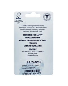 Studex Stainless Tiff Cubic Zirconia PR-743W-S