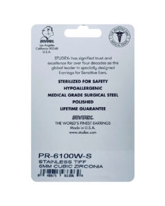 Studex Stainless Tiff Cubic Zircona PR-6100W-S