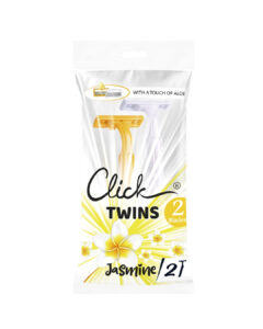 Twin blade razor yellow and white handle 2pcs